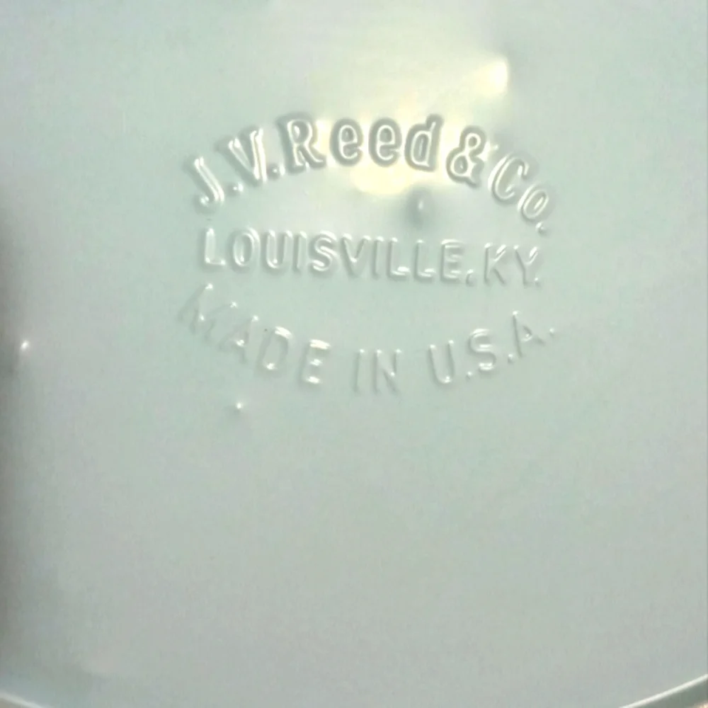 Vintage J.W. Reed Floral Blue Waste Bin